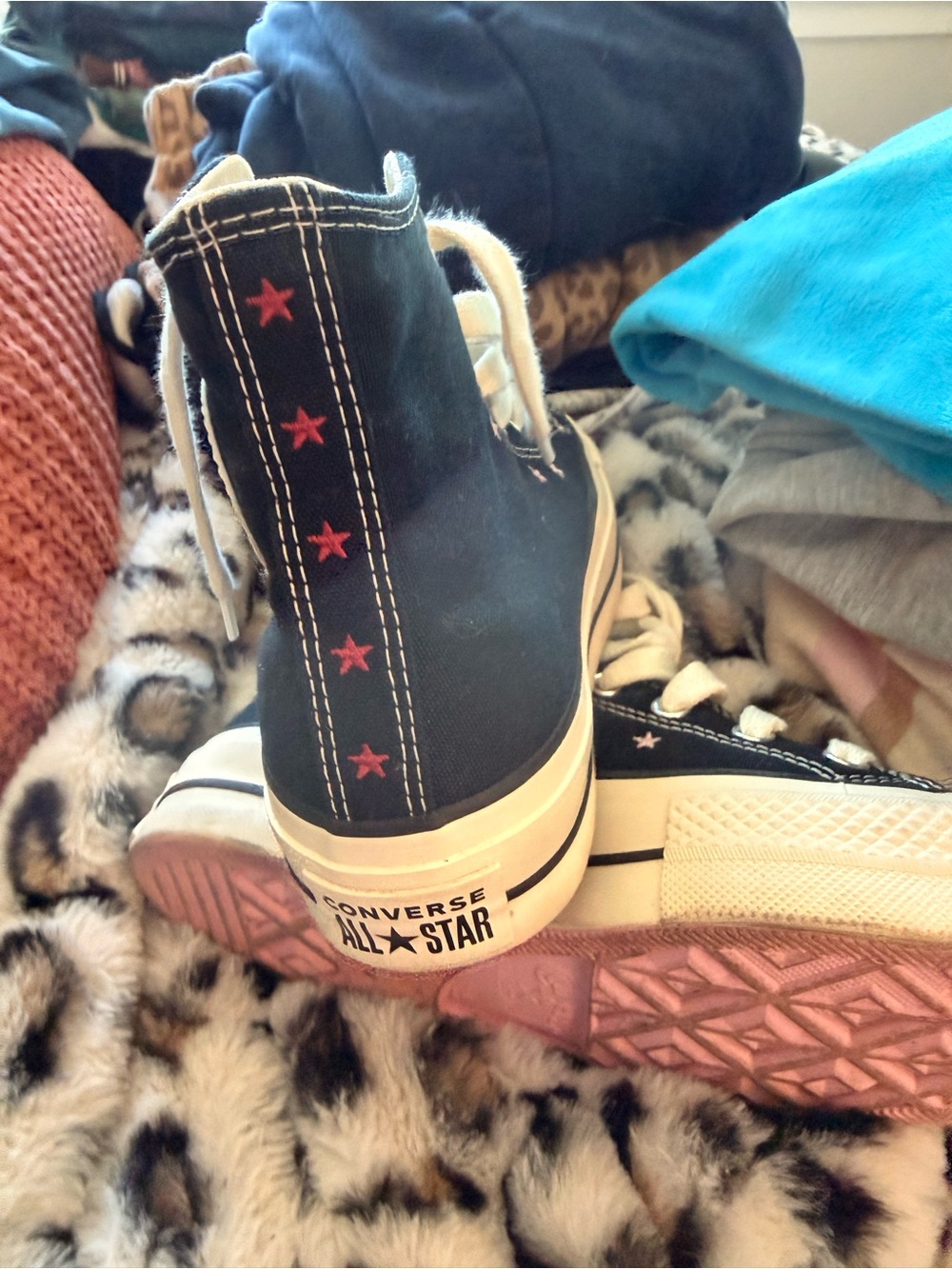 Converse High Top Sneakers - Black and White - Picture 4 of 4